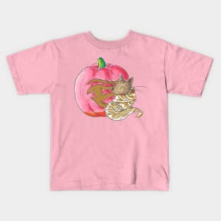 Egyptian Pink Pumpkin Kids T-Shirt